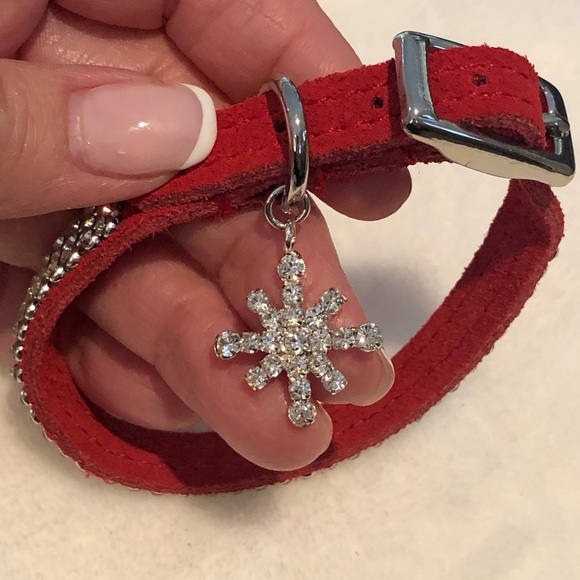 MERRY AND BRIGHT RED LEATHER BRACELET WITH RHINESTONES ARE NWT - Picture 7 of 7
